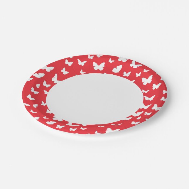 Assiettes En Carton motif papillon 2 (Angle)