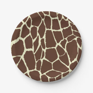 Assiettes En Carton Motif Peau de girafe