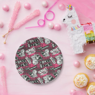 Assiettes En Carton Motif Plaid Des Filles Hex