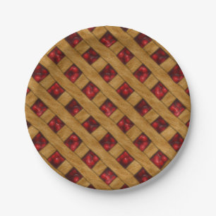 Assiettes En Carton Motif Red Cherry Pie pour boulangers