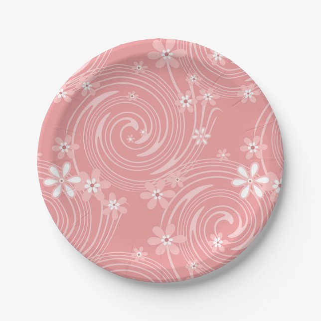 Assiettes En Carton Motif rétro (Devant)