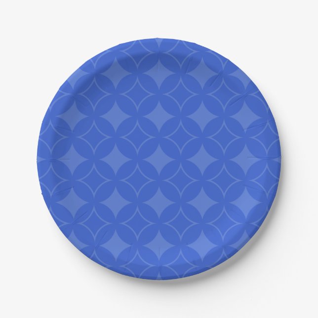 Assiettes En Carton Motif royal bleu shippo (Devant)
