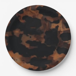 Assiettes En Carton Motif sans couture en écaille de tortue, écaille d