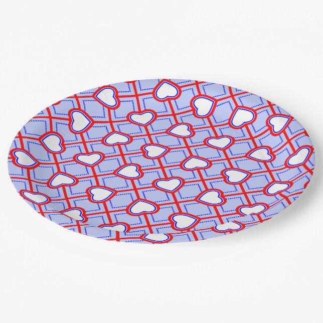 Assiettes En Carton Motif Saxonia (Angle)