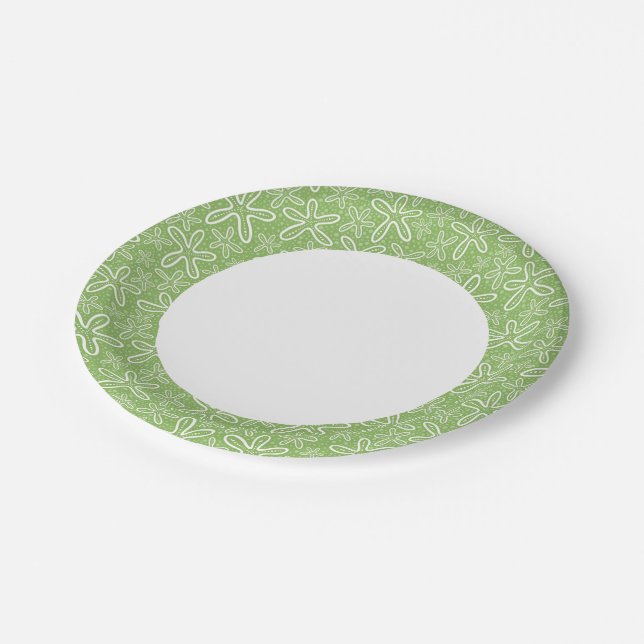 Assiettes En Carton Motif Shell sur Arrière - plan localisé (Angle)
