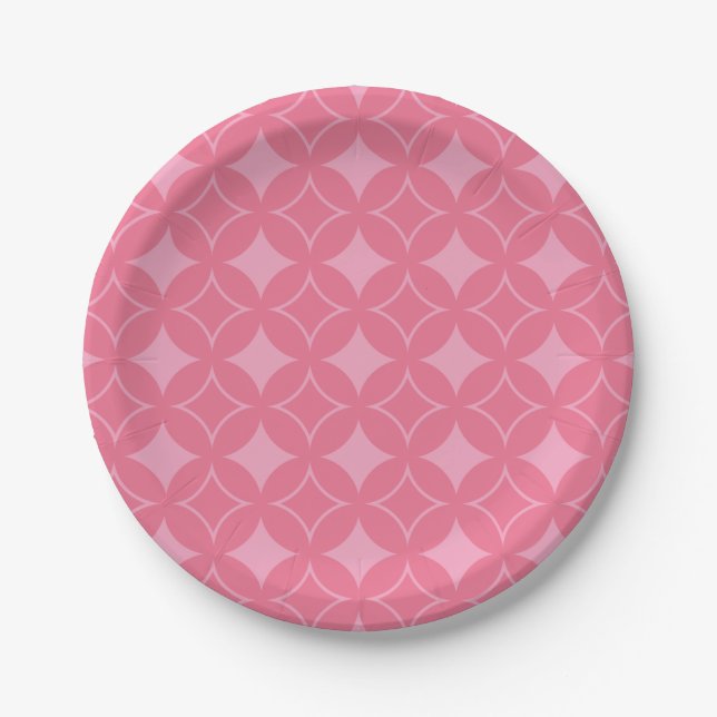 Assiettes En Carton Motif shippo rose (Devant)