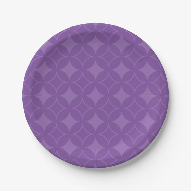 Assiettes En Carton Motif shippo violet (Devant)