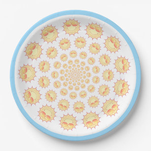 Assiettes En Carton Motif soleil