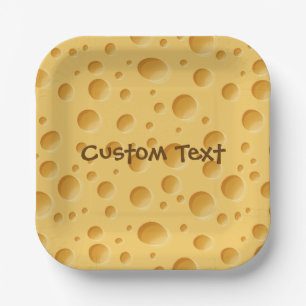 Assiettes En Carton Motif suisse au fromage