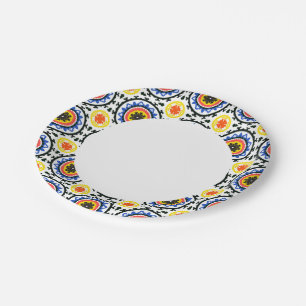 Assiettes En Carton Motif Suzani