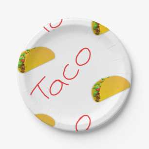 Assiettes En Carton motif Taco le