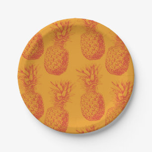 Assiettes En Carton Motif transparent avec ananas