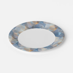 Assiettes En Carton Motif triangulaire Abstrait Cool