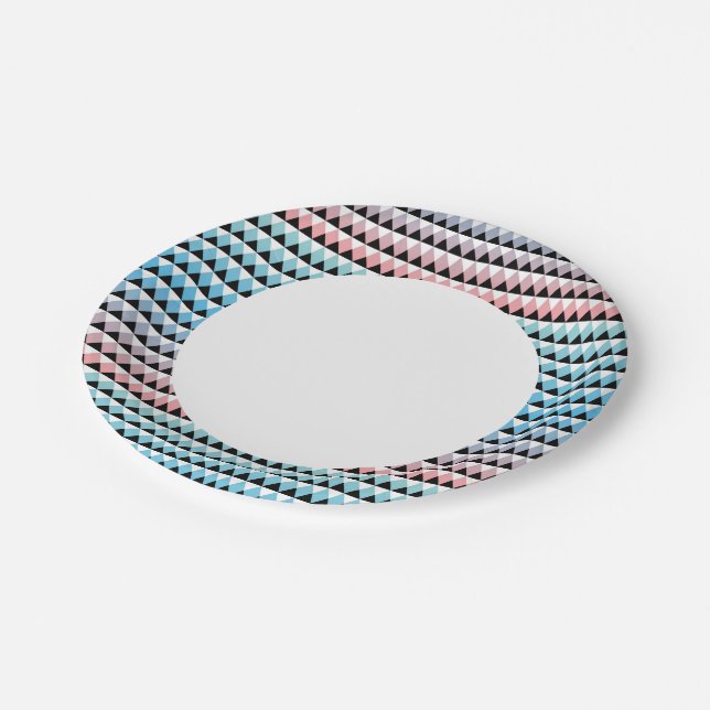 Assiettes En Carton Motif Tribal Aztec Ombre (Angle)