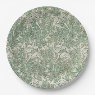 Assiettes En Carton Motif Tulip (par William Morris)