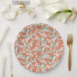 Assiettes En Carton Motif Wild Cactus