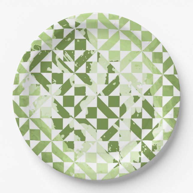 Assiettes En Carton Motifs d'aquarelle 3 (Devant)