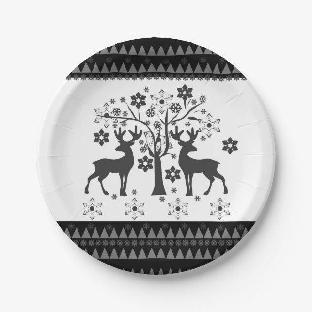 Assiettes En Carton Motifs de Noël (Devant)