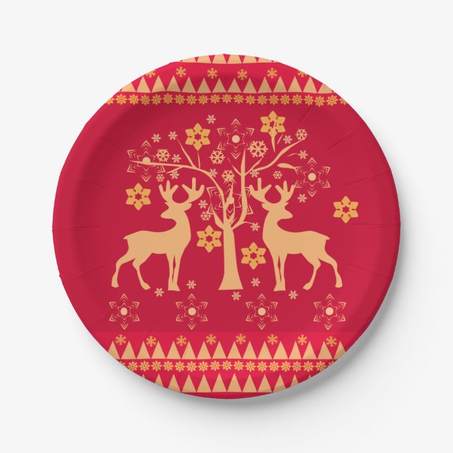 Assiettes En Carton Motifs de Noël (Devant)
