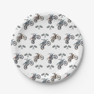 Assiettes En Carton Moto à vélo droit Anniversaire Plaque papier