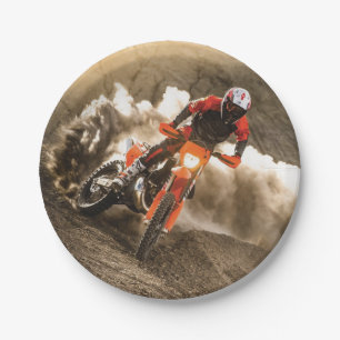 Assiettes En Carton Motocross Rider
