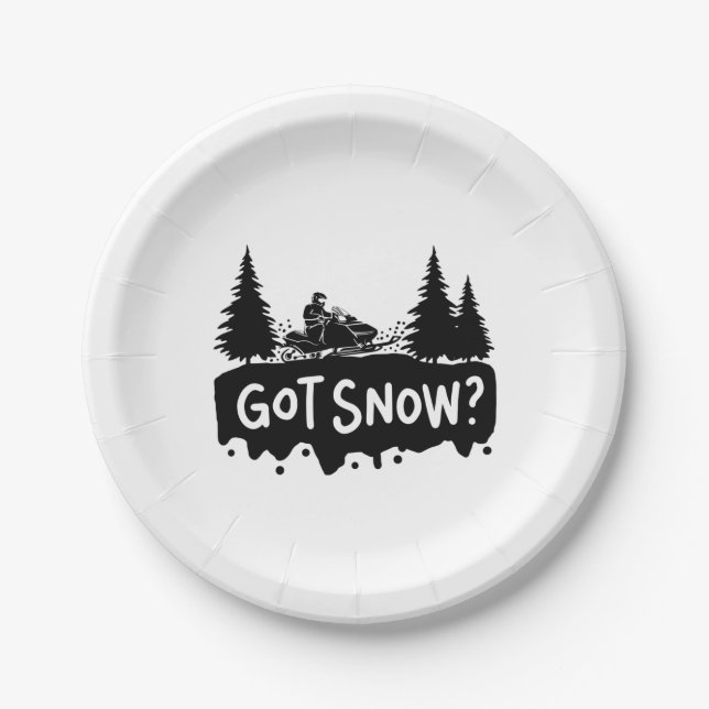 Assiettes En Carton Motoneige - Ai De La Neige (Devant)