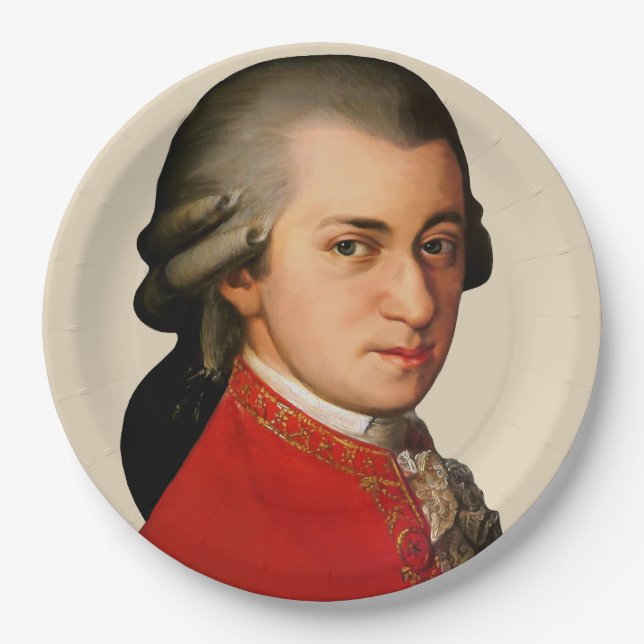 Assiettes En Carton Mozart (Devant)