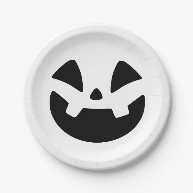 Assiettes En Carton Mug d'Halloween éffrayant Jack-o'lanterne (Devant)