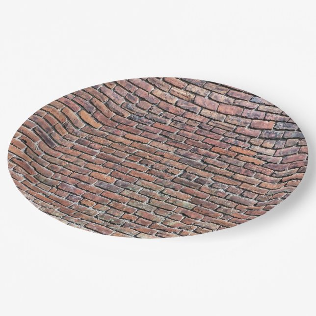 Assiettes En Carton Mur en briques (Angle)