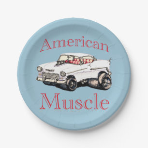 Assiettes En Carton muscle 55 américain chevy
