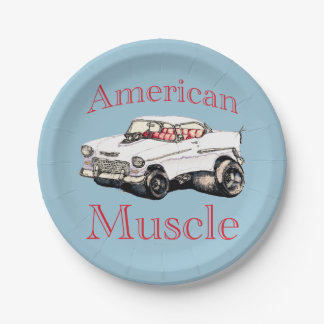 Assiettes En Carton muscle 55 américain chevy