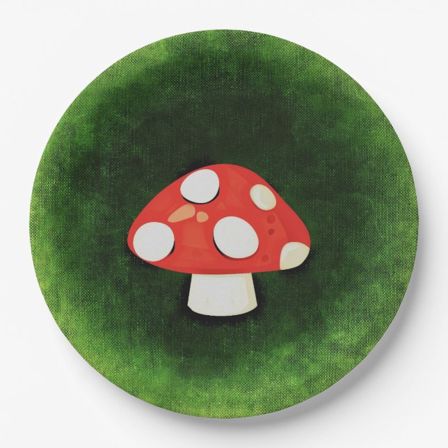 Assiettes En Carton Mushroom de Cute (Devant)