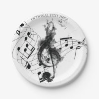 Music Note Luxe noir et blanc Personnalisé