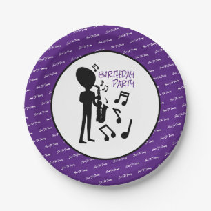 Assiettes En Carton Musicien Alien, Anniversaire
