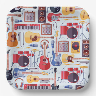 Assiettes En Carton Musique 