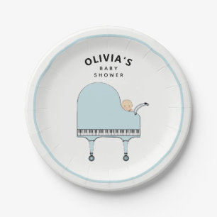 Assiettes En Carton Musique baby shower