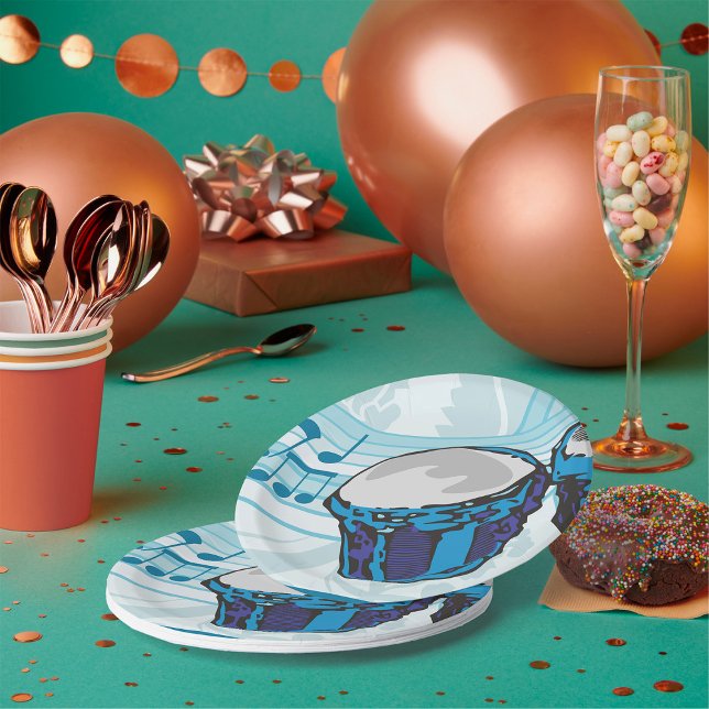 Assiettes En Carton Musique Bongo Drum (Créateur téléchargé)