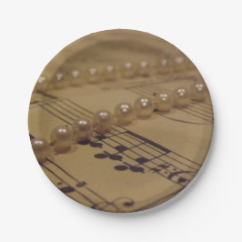 Assiettes En Carton Musique et perles