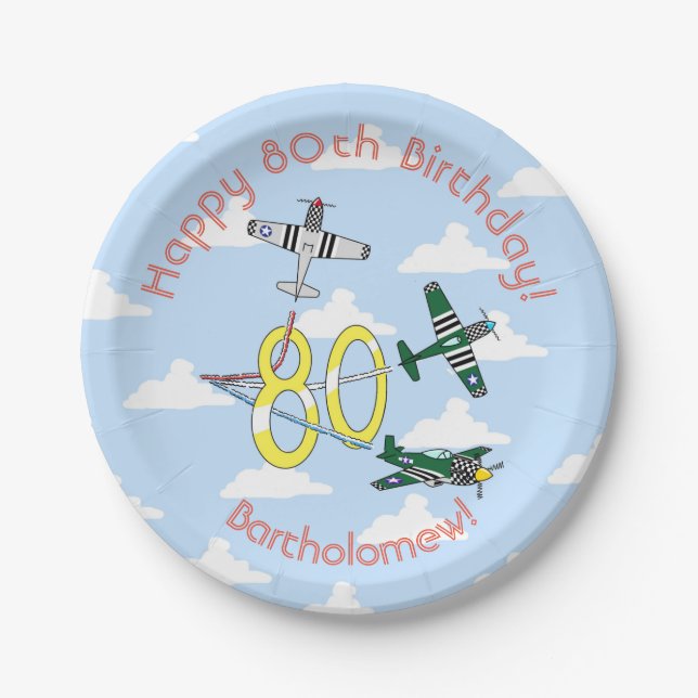 Assiettes En Carton Mustangs 80e anniversaire Blue Sky Papier Plaque (Devant)