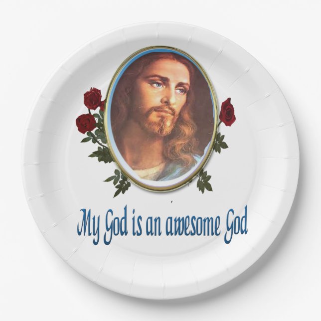 Assiettes En Carton My God (Devant)