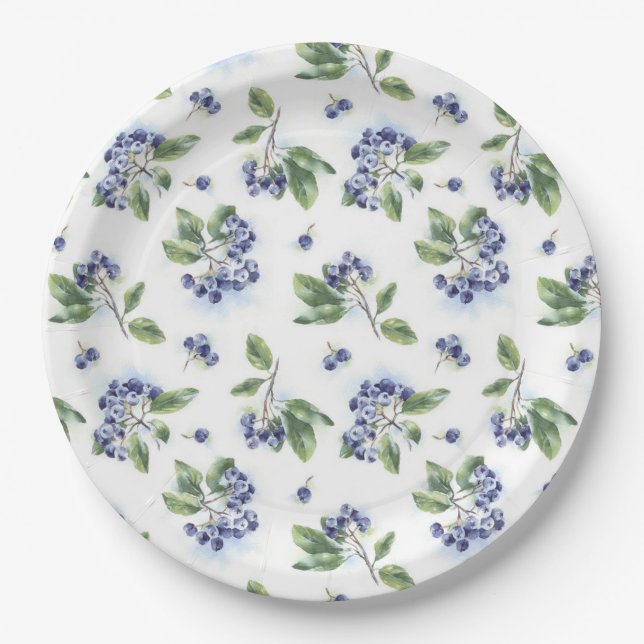 Assiettes En Carton Myrtille (Devant)