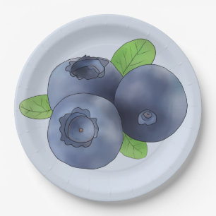 Assiettes En Carton myrtilles