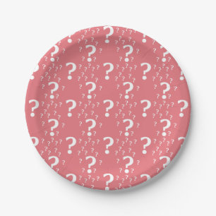 Assiettes En Carton Mystère question marque énigme puzzle corail
