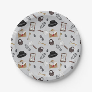 Assiettes En Carton Mystery Kids Secret Agent Spy Detective Thème