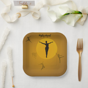 Assiettes En Carton Mystique Danse Élégante