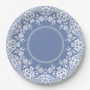Assiettes En Carton Napperon en dentelle Wedgwood Blue Jasperware