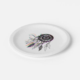 Assiettes En Carton Natif américain artistique moderne Dreamcatcher
