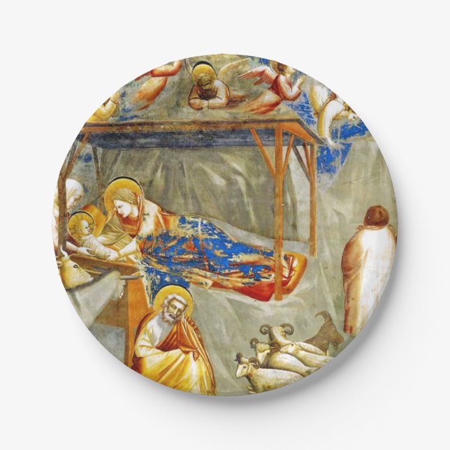 Assiettes En Carton Nativité Naissance de Jésus (Devant)