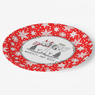 Assiettes En Carton Naughty & Nice Old English Sheepdogs (Grey 1)