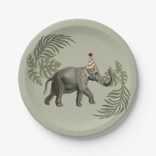 Assiettes En Carton Né Deux Être Sauvage Plaques Papier Anniversaire (Devant)